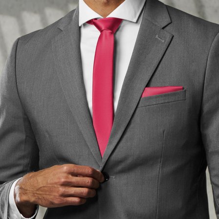 Screaming Pink 6cm Basic Tie for Men - Skinny ties