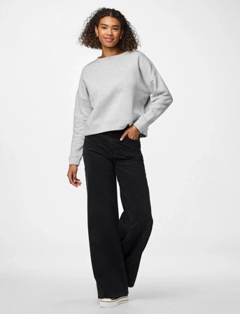 Pieces Pcchilli Ls Sweat Noos Bc - Grey - M