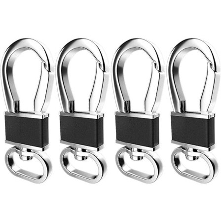 4-pack svart metall karbinhake nyckelring nyckelklämma krok, nyckelringar Ke