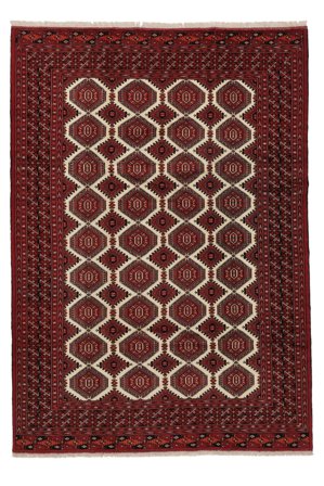 Turkaman Rug Oriental Black/Dark Red (Wool, Persia)