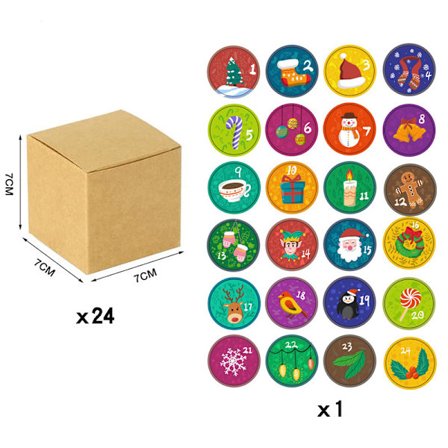 Julkalenderlåda för barn 2023 - Nyårspresent, födelsedagspresent, nedräkning till jul