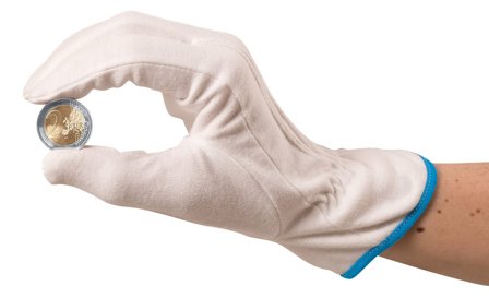 Bomuldshandsker til håndtering af mønter - One size