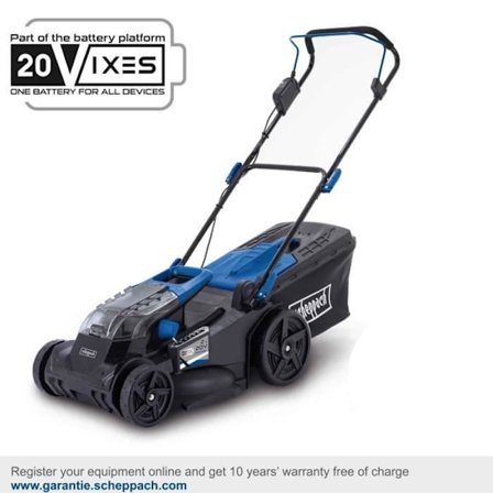 BC-MP430-X sladdlös gräsklippare - 43 cm klippning + mulching + uppsamling + justerbar höjd - SCHEPPACH 20V IXES - utan batteri eller laddare