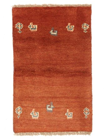 Handknuten Gabbeh 54X68 Orientalisk Ullmatta Liten