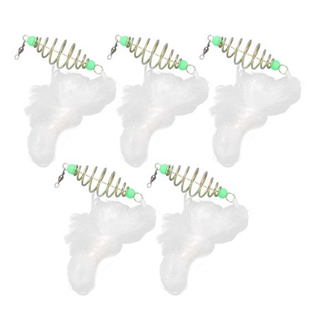 5 stk Fiskegarn Fjær Eksplosjonskrok Pakke Garnfiskeutstyr Tilbehør for Stimer Dam