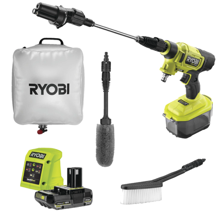 Ryobi RY18PWX41A+RAC717+RAC749+RAC750 Rengöringspaket, Trädgårdsmaskiner
