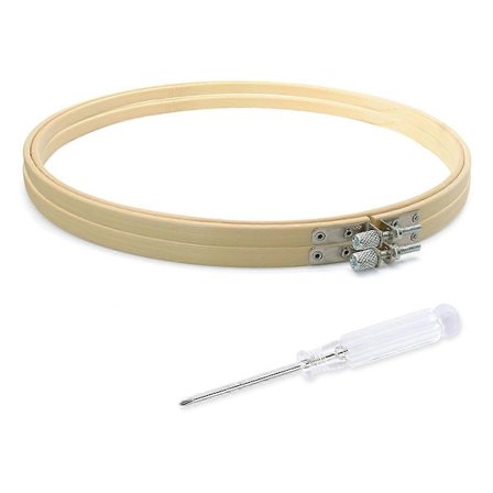 2 Stycken 23 cm Broderiram, Runda Broderirammar i Trä, Broderirammar i Trä för Konst Hantverk Sömnad