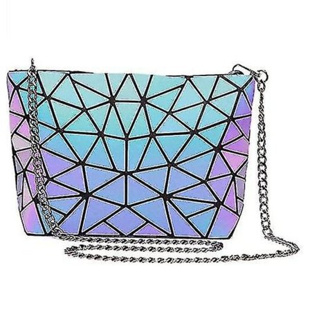 Geometriske Lysende Punge og Håndtasker til Kvinder Holografisk Reflekterende Skuldertaske Tegnebog (hy)