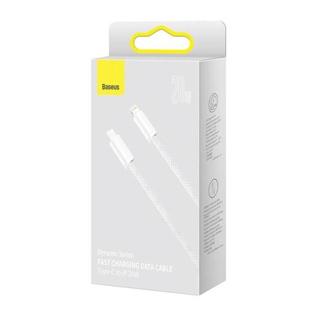 USB-C-kaapeli Lightningille Baseus Dynamic Series, 20W, 2m (valkoinen)