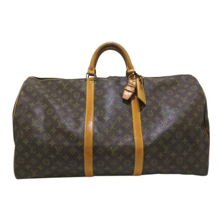 Louis Vuitton Vintage Pre-owned Keepall Bandouliere Monogram Tas , Bruin , Dames , Maat: ONE Size Vintage Tassen