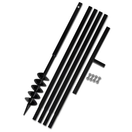 vidaXL Jordborr 100 mm Stål inkl. förlängningsrör 5 meter