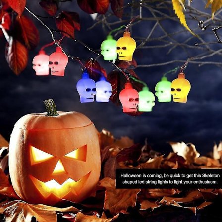 Puutarhan koristevalosarja 10 Led Luuranko Keiju Valosarja Ulkokäyttöön