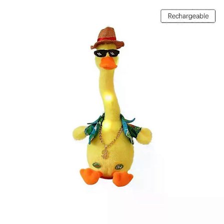 Dansende And Plyslegetøj Elektronisk Ryste Dans Med Den Plys Sød Tidlig Barndoms Undervisning Legetøj Boligindretning Lær At Tale Skinne