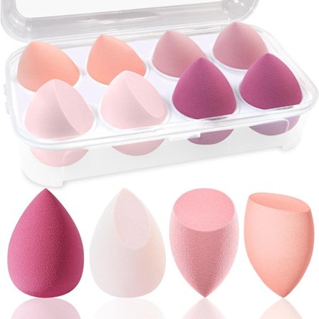Pieces Makeup Sponge - Beauty Blender - 4 Farver - Makeup Svampe - Til Flydende, Creme & Pudder