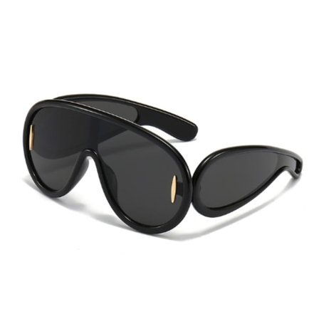 sport punk solglasögon solglasögon i ett stycke Black