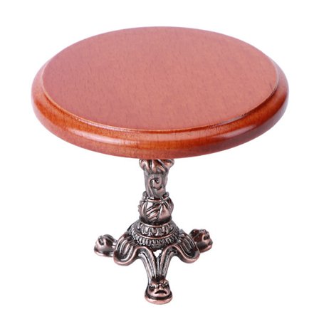 1/2 tomme dukkehus miniature simuleret rundt bord møbelmodel legetøjstilbehør