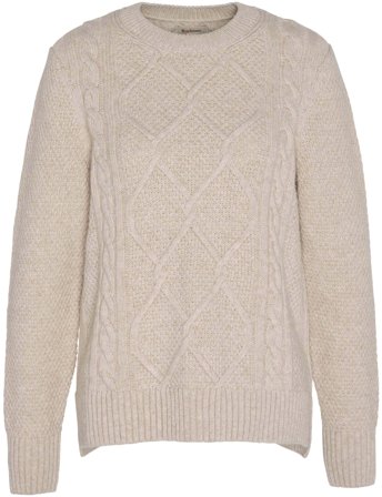 Barbour W's Burne Crew Neck Oatmeal/Hessian Tart