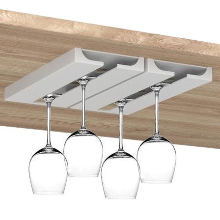 Vinglasophæng, ingen boring Vinglasophæng under hylde skab, hængende vinglasophæng organizer ophæng til barskab køkken