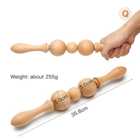 Träterapi Anti-Celluliter Massageapparat Gua Sha Djupvävnadsverktyg Avslappnande Kroppsmassageapparat Ansiktslyft Maderoterapi Roller~00495