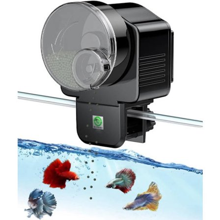 Automatisk fôringsautomat - 65 ml - Fiskefôrdispenser med timer - 12 eller 24 timer