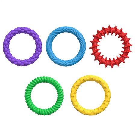 Sensoriske Fidget Armbånd – 5 Stilfulde Silikone Armbånd, Beroligende Legetøj til Børn[HK]