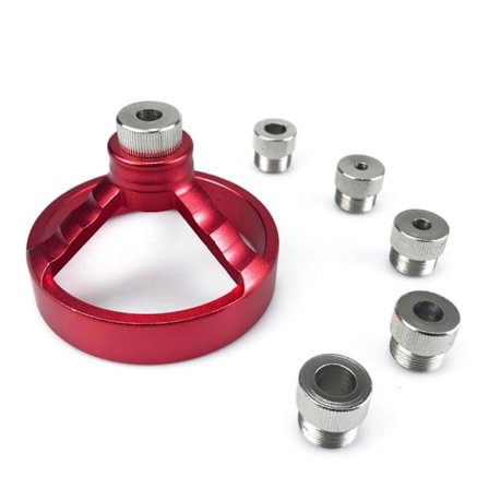 Boreguide, sentreringsverktøy for trearbeid, boreguide kompatibel med fiksering og sentrering ved boring og trearbeid 5/6//7/8/9/10 mm