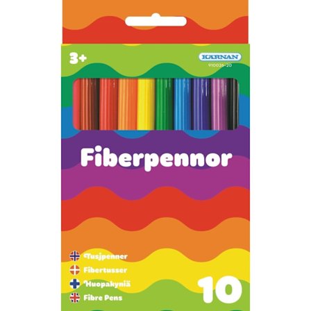 Fiberpenner 10-pakning - Kärnan