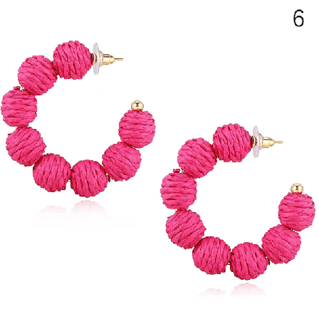 Barbie Rosa örhängen Rose Red Geometriska mångsidiga örhängen Holi 6