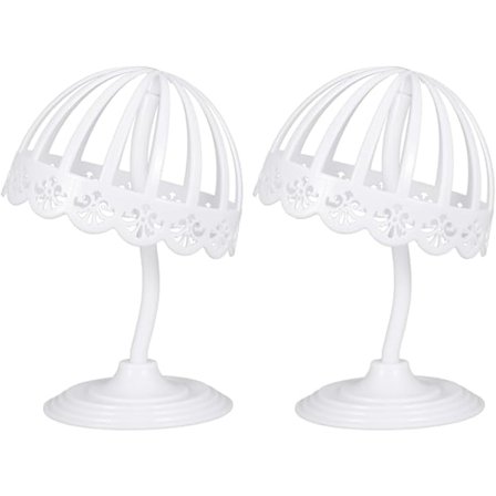 2 stk. Hatteholder Hode Veggfeste Hattestativ Display Stativ Plast Parykkholder Plast Hatteholder Baby Hvit Voksen Hattestativ
