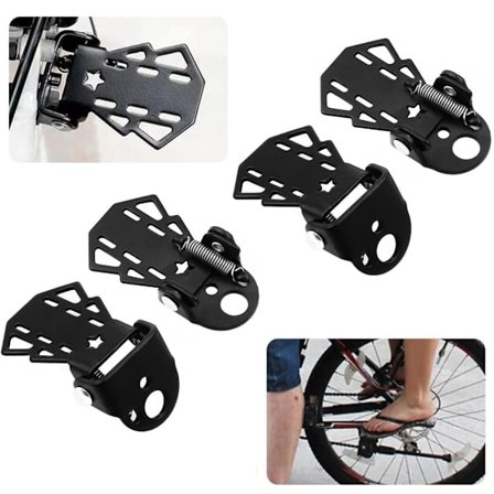 4-pack - Cykelpedaler bak - Lämpliga för mountainbike-pedaler bak och tillbehör till barncykelpedaler 7,5X5cm (Svart)