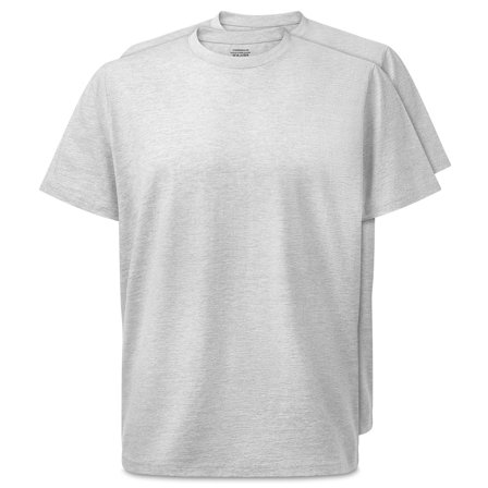 M - FlexFeel | Set van 2 lichtgrijze katoenen T-shirts voor mannen - T-shirts