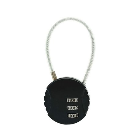 Wire Rope Passordlås Hengelås SVART