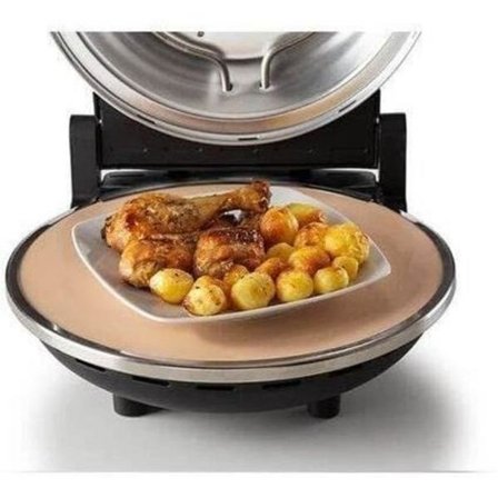 ARIETE elektrisk pizza - 917 - Sort - Ildfast sten - 1200W - Diameter 33cm - Max temperatur 400°C