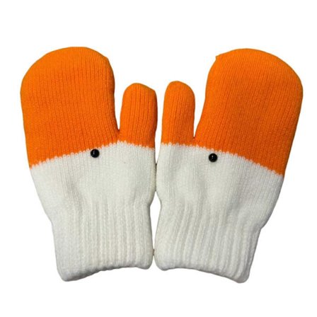 Vinter Gåse Vanter Sjove Gås Varm Strikkede Handsker Fleeceforet Søde Termiske Vanter Gave (FMY) Gul