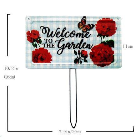 Metal Sommerfugl Havepæl Have Velkommen Ornamenter Dekoration