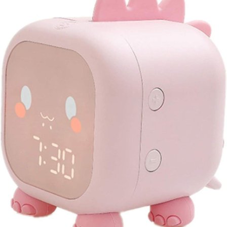 Børnevækkeur, børnevækkeur til piger, digital børnevækkeur, med natlys,