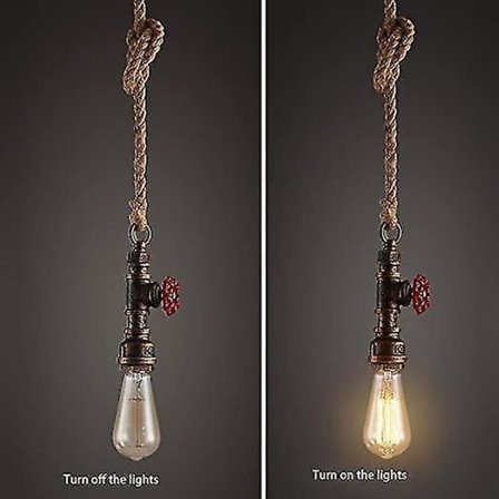 Hamppu köysi E27 riippuvalaisin Vintage riippuva