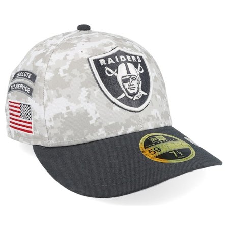 New Era - NFL Camo fitted Czapka Z Daszkiem - Las Vegas Raiders Nfl24 Salute To Service Low Profile 59FIFTY Camo/Graphite Fitted @ Hatstore