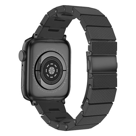 Apple Watch Series 8 (41 mm) armband i resin - Kolfiber Svart