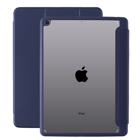Etui for iPad AIR 11 2024/2025/AIR4/AIR5 Høyre Pennspor Kongeblå Hard Tri Fold Lær