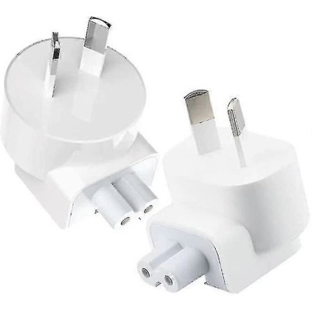 2-pack AU-kontakt Ankhuvud Adapter för Apple MacBook, iPad, iPhone Laddare, Reseadapter (AU/NZ/CN)