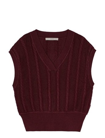 REMAIN Birger Christensen | Cable Knit Vest | 40