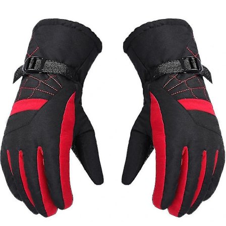 /EA/Skihansker Varme Motorsykkelbatteri Bilhansker Vanntett og Kuldebeskyttelse Rød