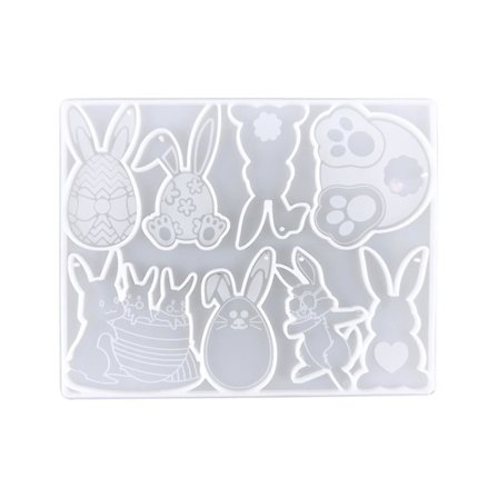 Påske-DIY Epoxi-form Kanin Kattklo Nøglering Dekorativ Silikonform