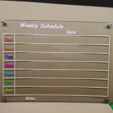 Akrylkalender Magnetisk akrylskiva 9 9