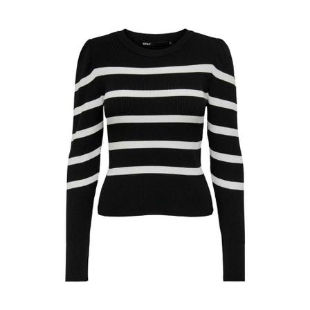 Only Round-neck Knitwear , Zwart , Dames , Maat: S Truis