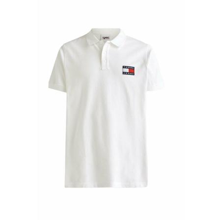 Tommy Jeans Polo Piqu , Wit , Heren , Maat: L