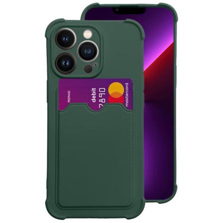 Iphone 13 Pro Max Skal Med Korthållare - Navy Green Grön