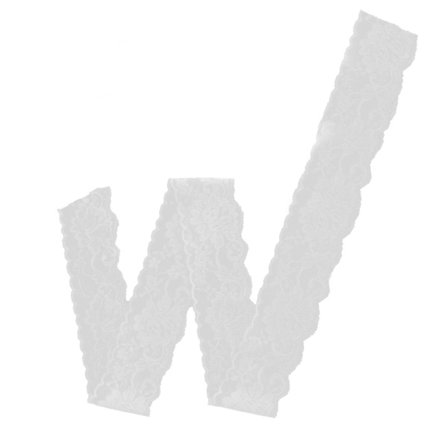 10 meter spetsband 5 cm bred vit enkel rad blommig nylon för tidningsurklipp stickkläder