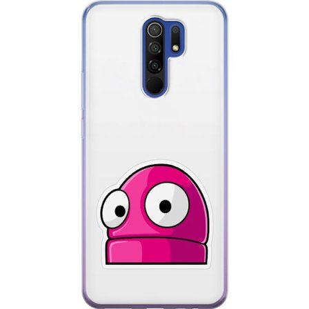 Kompatibel Mobilcover til Xiaomi Xiaomi Redmi 9 Rosa tegneseriefigur med store øjne i legende og humoristisk stil